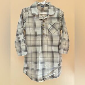 Girls Plaid Flannel Nightgown | 3T | Old Navy | Cozy Pajamas